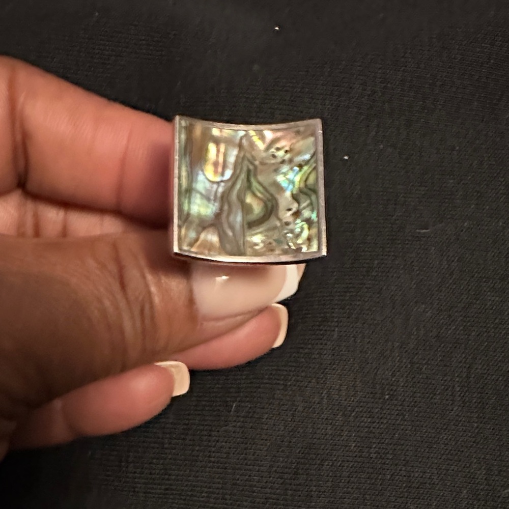 Elegant Silver Abalone Ring
